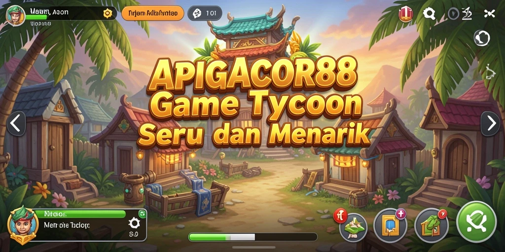 Screenshot gameplay Tycoon dengan berbagai elemen manajerial.