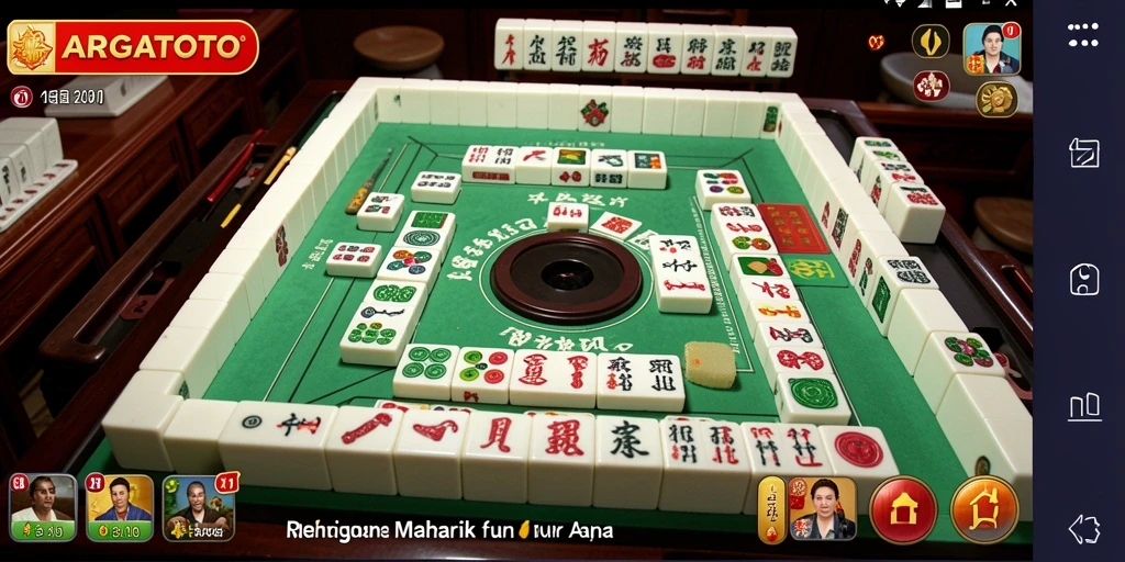 Tangkapan layar gameplay ARGATOTO menampilkan aksi permainan Mahjong yang mendebarkan.