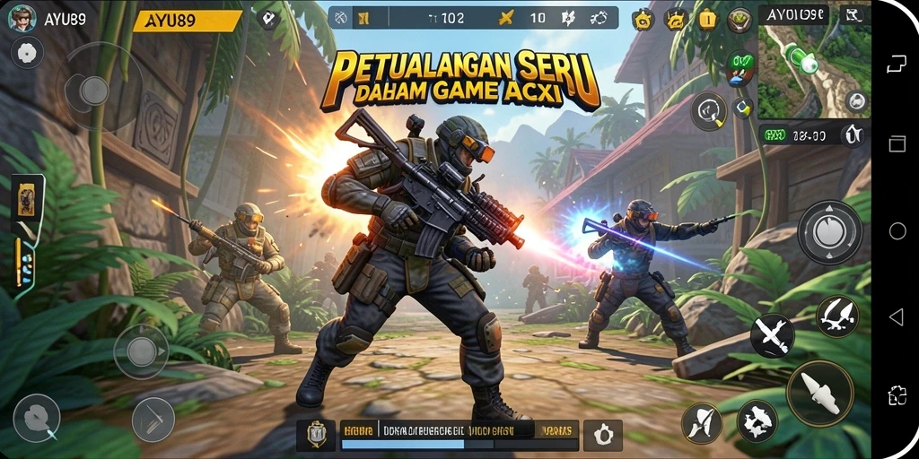 Tampilan gameplay AYU89 yang menegangkan dan penuh aksi.