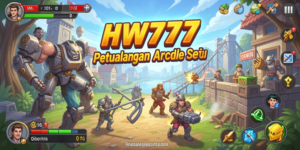 Screenshot HW777 menampilkan aksi seru dalam gameplay Arcade.