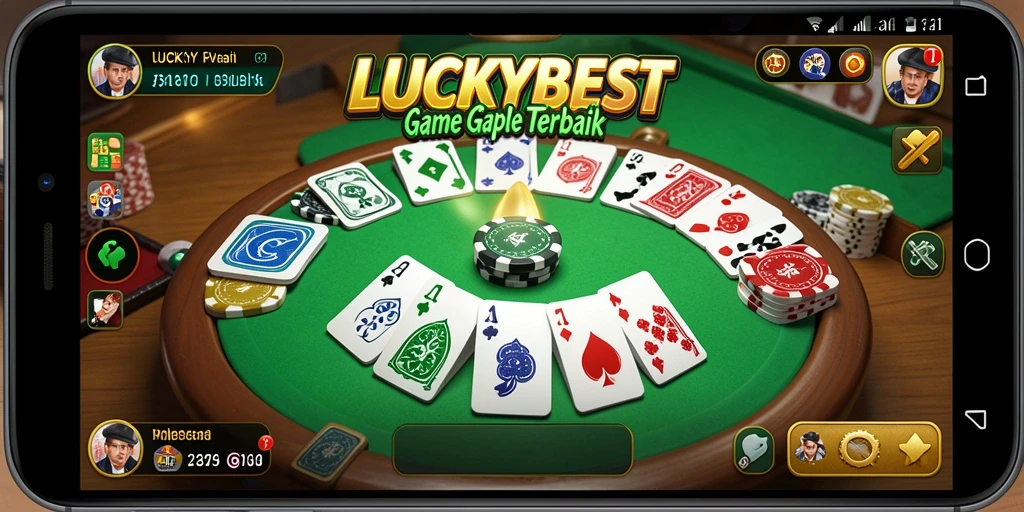 Gameplay Gaple seru di LUCKYBEST dengan teman-teman.