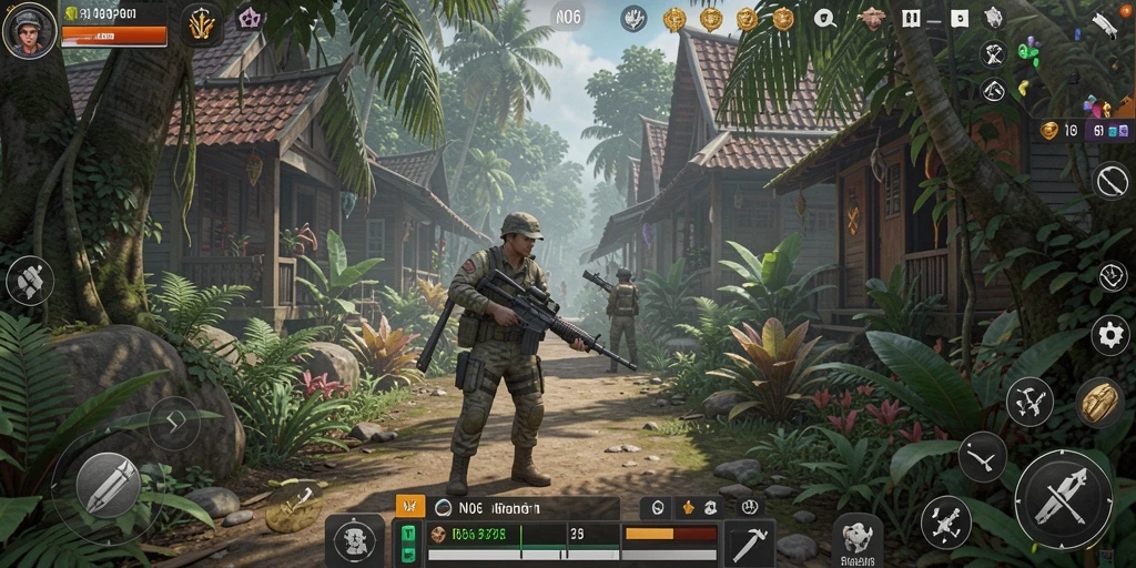 Screenshot gameplay N06 menampilkan visual menakjubkan dan interaksi dinamis.