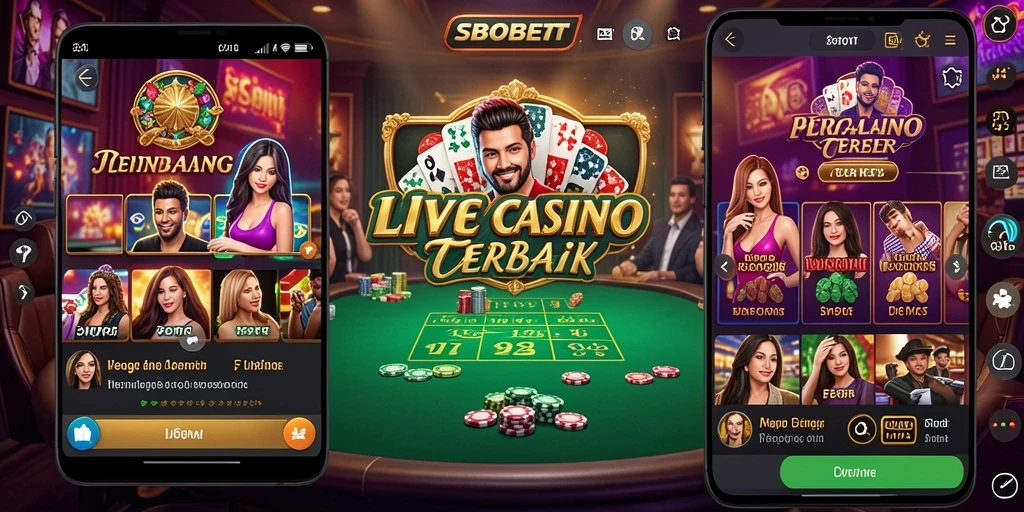 Tampilan permainan Live Casino yang menegangkan dan interaktif di SBOBET.